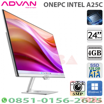 AIO ADVAN ONE PC ANA4S01A INTEL ALDER LAKE-N N100/4GB/128GB WIN11 23.8inch WHITE - ANA-4S0-1A4128