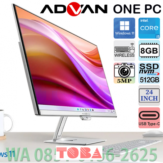 ALL IN ONE PC ADVAN AI58S05A i5-1035G7/8GB/SSD 512GB WIN11 23.8 INCH FHD - AiO-1PA-i58S05A