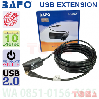 BAFO KABEL USB 2.0 EXTENSION 10 METER AKTIF  BF3002 - KUE-10M-BF3002