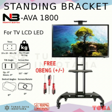 BREKET TV STAND RODA NORTH BAYOOU AVA-1800-70-1P- 32 SD 70 INCH - VRC-NBA-VA1800