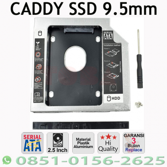 CADDY SSD 9.5MM CONVERTER DVD KE HARDIDK NOTEBOOK  - CDY-OEM-SSD95M