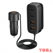 CAR CHARGER VIVAN VCC05 3C+3A 90W BLACK - SKU : CCV-VVN-VCC05B