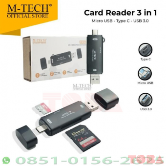 CARD READER M-TECH CR30 3 IN 1 DUAL DRIVE - CRD-MTC-R303N1