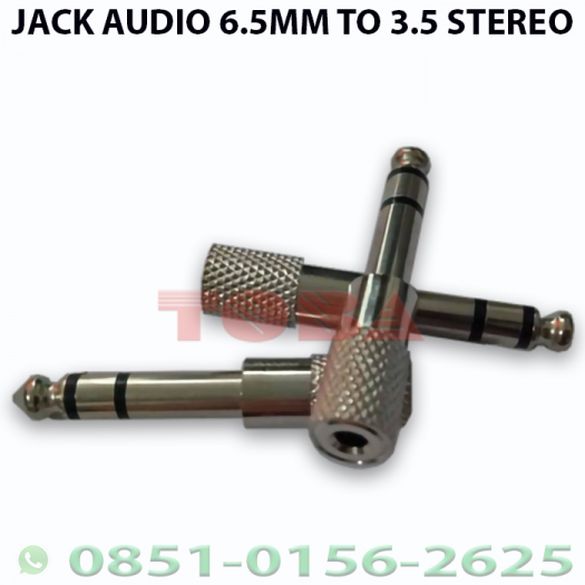CONVERTER AUDIO JACK STEREO 3.5 MM TO 6.5MM BESI - CJM-STE-35T65B