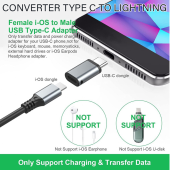 Converter CONVERTER TIPE C to LINGTNING - CON-iPT-CTOLTN