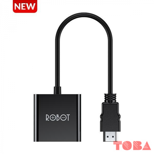 CONVERTER HDMI TO VGA ROBOT RHV10 NON AUDIO+POWER 1080P - CHV-RBT-RHV10B