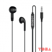 EARPHONE MIC ROBOT RE50 BLACK - HST-RBT-RE50BK