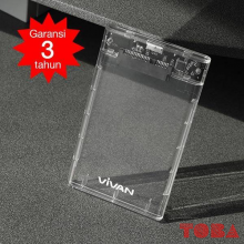 ENCLOUSURE VIVAN VSHD1 U3 2.5 INCH SATA USB3.0 TRANSPARAN - ENC-VVV-SHD1U3