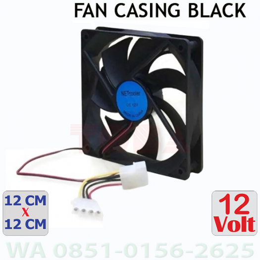 FAN CASING 12 X 12 CM HITAM - FAN-CAS-12CMBK