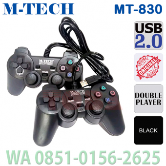 GAMEPAD DOUBLE GETAR M-TECH MT-830D - HITAM - GPD-MTC-MT8300 - GPD-MTC-MT8300