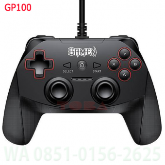 GAMEPAD GAMEN GP100 KABEL 3 METER 2 MOTOR VIBRATOR - HITAM - GPD-GMD-GP10000