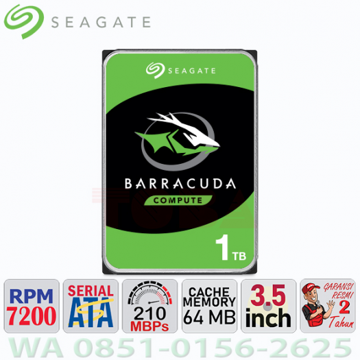 HARD DISK INTERNAL PC SEAGATE BARACCUDA 1 TERRA 1 YR - HDP-BRC-1YR1TR