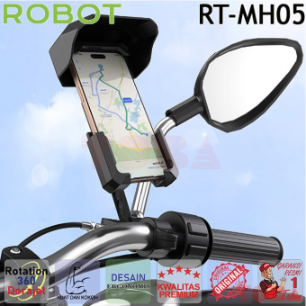HOLDER HANPHONE PADA MOTOR ROBOT RT-MH05 - HITAM - HLD-HPM-RTMH05