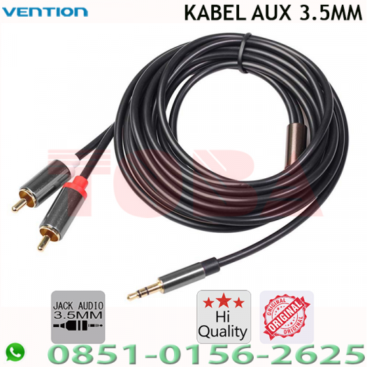 KABEL AUDIO AUX STEREO 3.5 TO RCA VENTION 5 METER - KAU-VEN-TRCA5M