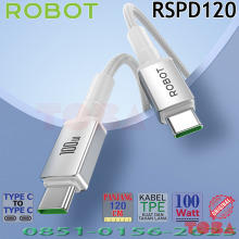KABEL DATA ROBOT TYPE C TO TYPE C RSPD120 100 WATT 120CM WHITE - KBD-RBR-SPD120