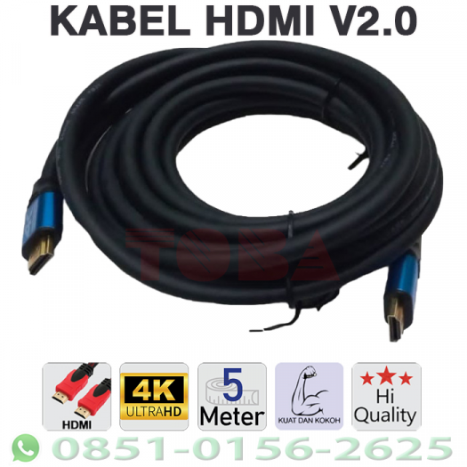 KABEL HDMI 5M BULAT V2.0 4K - KBL-HDV-2OEM5M