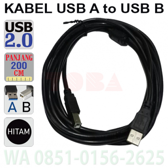 KABEL PRINTER USB TIPE A 5 METER - KBL-JST-USP5MB