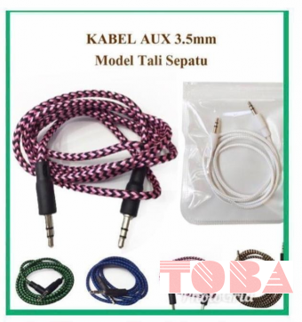 KABEL UADIO AUX 3.5 MALE TO 3.5 MALE 1 METER WARNA  - KBL-AUD-STTOST