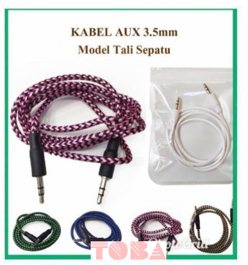 KABEL UADIO AUX 3.5 MALE TO 3.5 MALE 1 METER WARNA  - KBL-GNW-STTOST