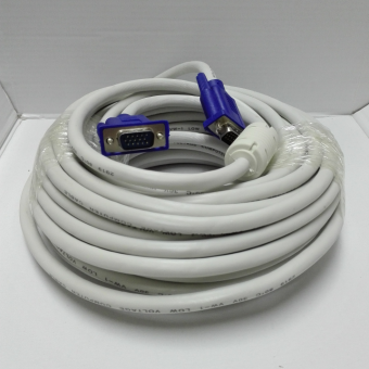 KABEL VGA 15 METER RGB HI QUALITY  - PUTIH - KBL-GAO-EM15MW