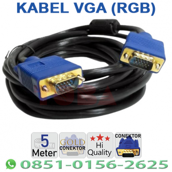 KABEL VGA 15 PIN JST GOLD 5 METER - KBL-JST-VGAG5M