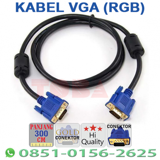 KABEL VGA RGB HI QUALITY 3 METER - KBL-VGA-STD3MD