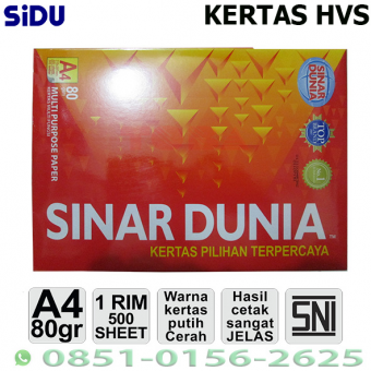 KERTAS HVS SINAR DUNIA A4 80 GR - KER-SDU-A480GR