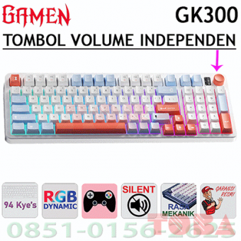 KEYBOARD GAMING GAMEN GK300 RGB WHITE - KBG-GMN-GK300WH