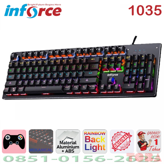 KEYBOARD GAMING INFORCE 1035 MECHANICAL RGB - KBG-iNF-1035MR