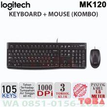 KEYBOARD MOUSE LOGITECH MK120 - KBM-LOG-MK120B