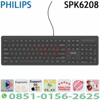 KEYBOARD PHILIPS SPK6208 BLACK MULTIMEDIA KABEL - KBU-PHS-PK6208