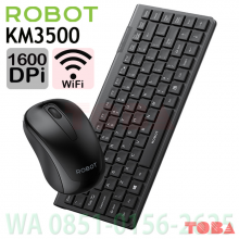 KEYBOARD WIRELESS ROBOT KM3500 88 KEYS + MOUSE 1600 DPI BLACK - KMW-RBT-KM3500