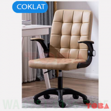 KURSI KANTOR 915 KULIT BROWN - KRS-KTB-915LBR