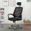 KURSI KANTOR HIDROLIS 777 + SANDARAN KEPALA - HITAM - KRS-KTB-777BLK