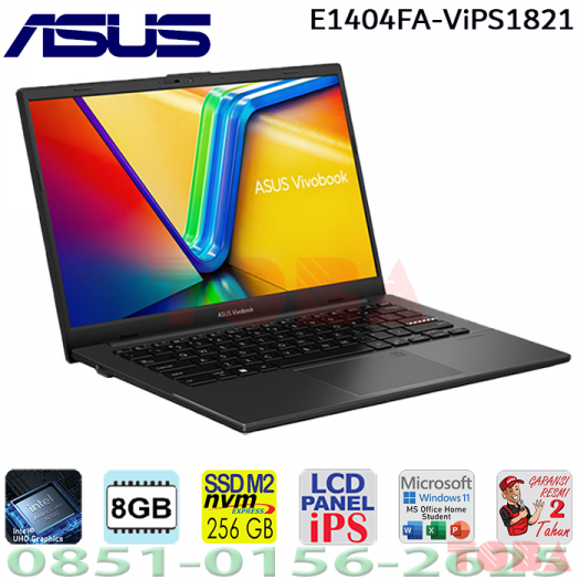 LAPTOP ASUS E1404GA-VIPS1821M N100/8GB/256GB WIN11 OH 14inch FHD BLACK - E14-04G-S1821M