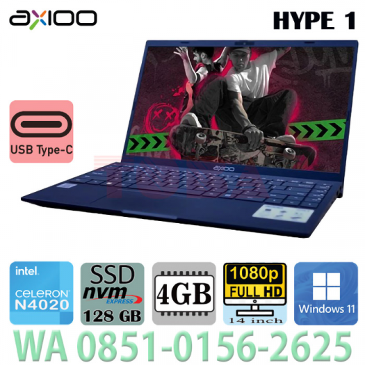 LAPTOP AXIOO HYPE 1 N1469P0ET N4020/4GB/128GB M.2 SATA WIN11 14inch HD BLUE - NBA-MH1-9P0ETB