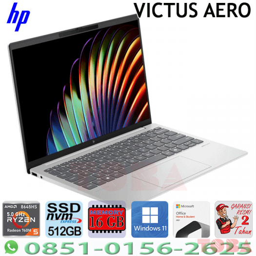 LAPTOP HP PAVILION AERO 13-BG0111AU RYZEN 5-8640U/16GB/512GB WIN11 O2024? 13.3inch SILVER - NHP-P13-BG0111