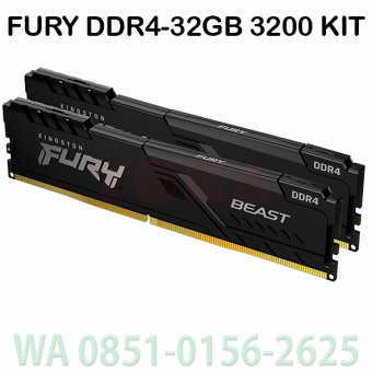 LONGDIMM KINGSTON FURY DDR4 3200 32GB KIT 2X16GB - LDM-KFB-D43232