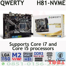 MAINBOARD QWERTY H81 LGA1150 GIGABIT NVME - MNB-QWE-H81NVM