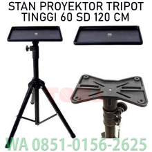 MEJA PROYEKTOR TRIPOD UNIVERSAL 60-120CM HITAM - MJP-CHE-60120C