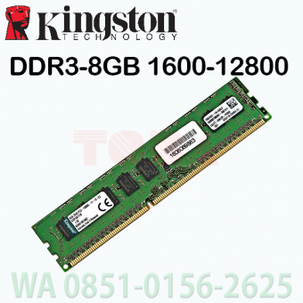 MEMORY LONG DIMM KINGSTON DDR3 8GB PC 12800 KVR16N1/8 - DDR-KGS-D38128