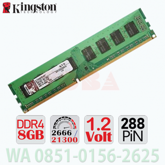 MEMORY LONG DIMM KINGSTON DDR4 8GB PC 21300 2666 MHZ KVR26N1919S8/8 - LDM-KGD-D48213