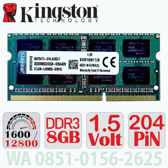 MEMORY SODIMM KINGSTON DDR3 8GB PC 12800 - SDM-KGS-D38128