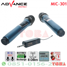 MICROPHONE WIRELESS ADVANCE MIC-301 DUAL MIC - MIC-ADV-MIC301