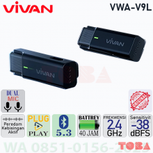 MICROPHONE WIRELESS VIVAN VWA-V9L HITAM DUAL MIC - MWC-VVN-VWAV9L