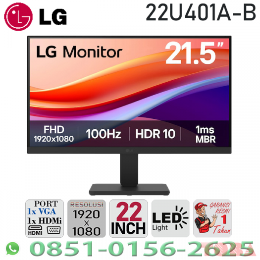 MONITOR LG 22U401A-B FHD 1920X1080 22 INCH HDMI - MON-LG2-2U401A