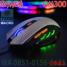 MOUSE GAMING GAMEN GM300 ERGONOMIC 7200DPi MACRO HITAM - MKG-GMN-GM300B
