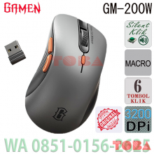 MOUSE WIRELESS GAMING GAMEN GM200W 2400 DPi MACRO - MWG-GMN-GM200W