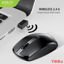 MOUSE WIRELESS ROBOT M205 3 MODE DPi 800-1600 HITAM - MSW-RBT-M205BK