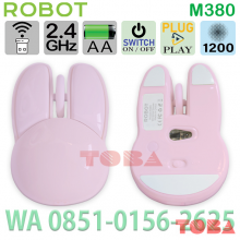 MOUSE WIRELESS ROBOT M380 RABIT SILENT KLIK PINK - MSW-RBT-M380PK